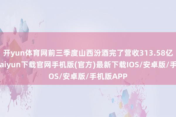 开yun体育网前三季度山西汾酒完了营收313.58亿元-开云kaiyun下载官网手机版(官方)最新下载IOS/安卓版/手机版APP